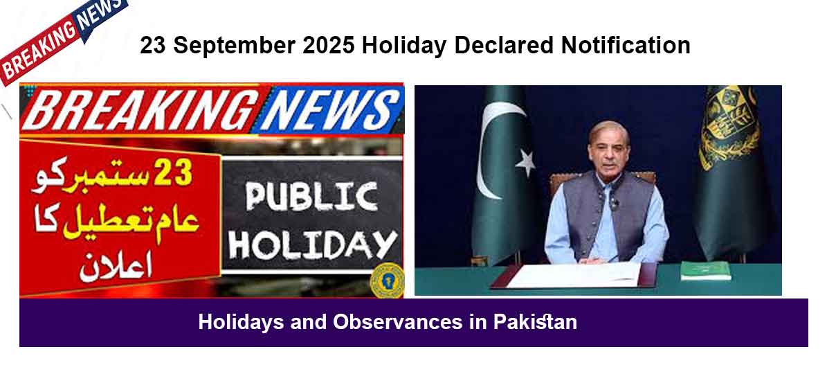 23th September 2025 Holiday Notification