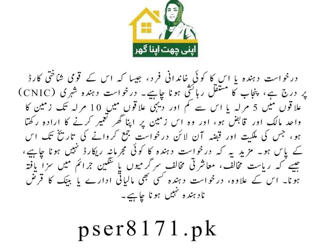  Apni Chat Apna Ghar Program who can apply 