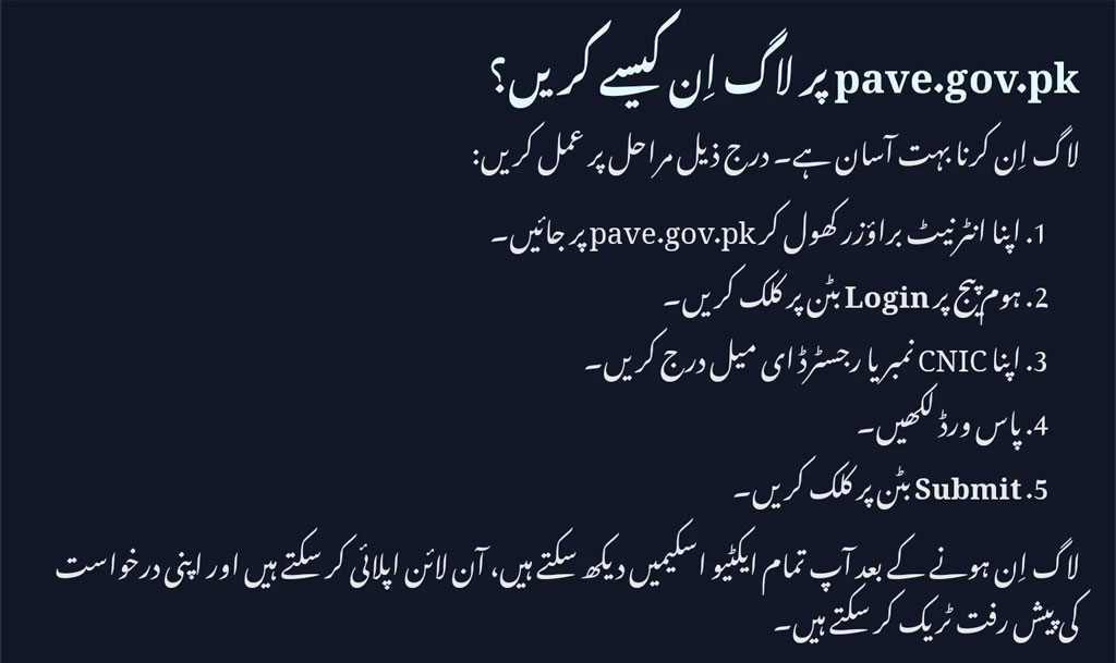 How To Login To PAVE.GOV.PK?