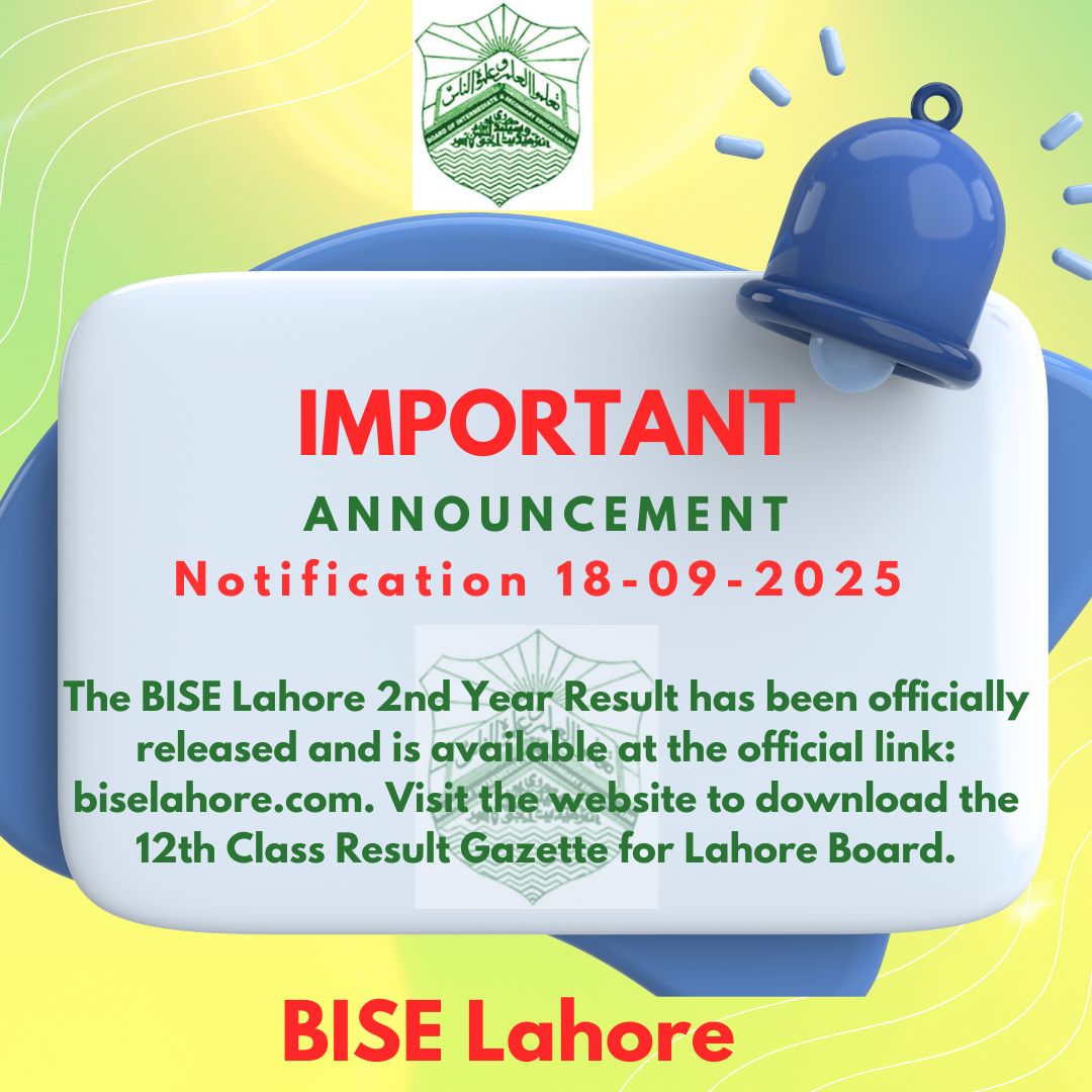 2nd Year Result Date 2025 Lahore Board