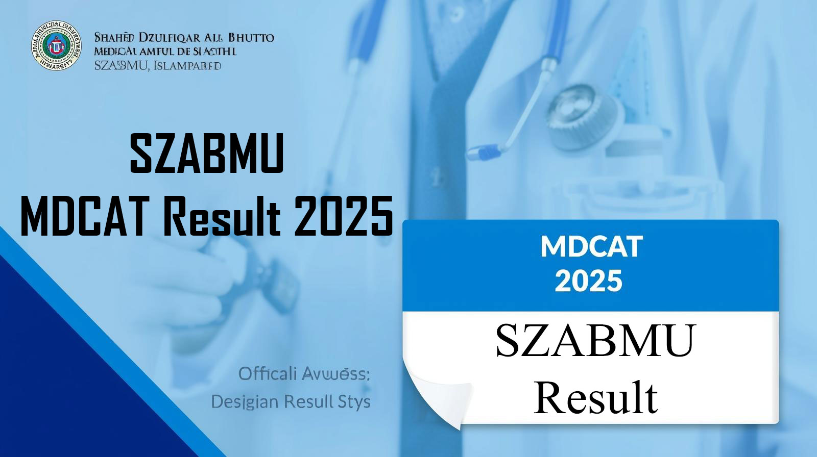 SZABMU MDCAT Result 2025